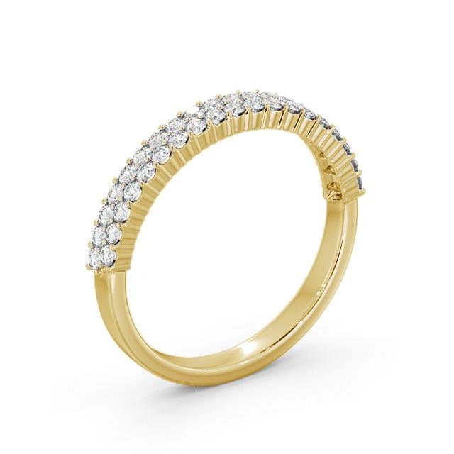 Luna Half Eternity Round Lab Diamond Double Row Ring